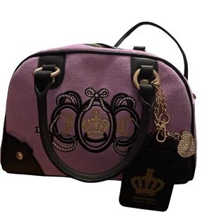 Juicy Couture Black and Purple Satchel